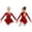 Red, variant on Girls Sequins Figure Ice Skating Dress Hollow Back Mesh Gymnastics Leotard Wrap Skirt Ballet Lyrical Dancewear Red 4