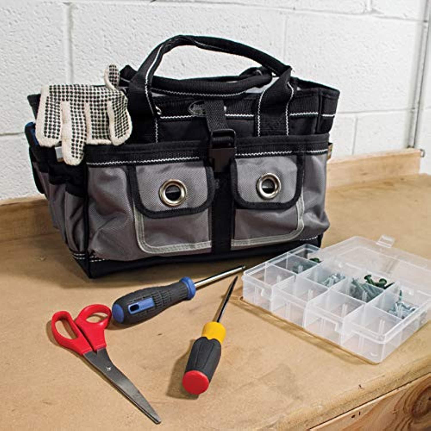 bucket boss extreme hopalong tool bag in grey, 65088
