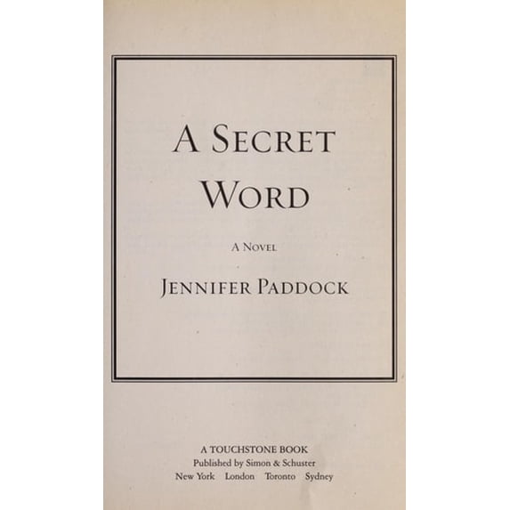 Pre-Owned A Secret Word: A Novel Paperback
