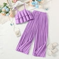 thumbnail image 4 of WOYY Big Girls Summer Outfits Sleeveless Ruffle Camisole & Pleated Pants, Sizes 9-10Y, 4 of 4