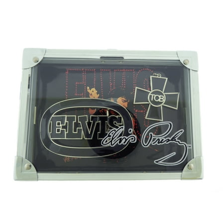 Belt Buckle Necklace - Elvis Presley Rock Box with Silvertone Necklace and Belt Buckle Limited Edition