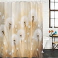 thumbnail image 3 of White Dandelion Waterproof Fabric Shower Curtain,Spring Farmhouse Pastoral Flowers Floral Waterproof Fabric Shower Curtain for Bathroom Curtains Bathtubs Shower Curtains with 12 Hooks Small 36x72in, 3 of 8