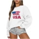 thumbnail image 1 of ICHUANYI Clearance Fashion Women Round Neck Long Sleeve Printing Loose Sweatshirt Blouse Tops ICHUANYI "ICHUANYI", 1 of 4