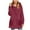 A01-Wine, variant on yoeyez Womens Plush Hoodies Casual Snuggly Sherpa Hooded Pullover Long Sleeve Tunics Tops Winter Warm Cozy Soft Loungewear with Pocket Wine,XXL