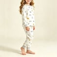 thumbnail image 5 of ITSAME Girls Cotton Outfit Two Piece Cartoon Print Long Sleeve Crewneck Pullover and Pants Sleepwear Set Size 6-12M, 5 of 6