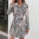 thumbnail image 4 of Moda mujer manga larga frente abierto suelta prendas de vestir exteriores blusa impresa abrigo Tops Fridja  po2363, 4 of 8