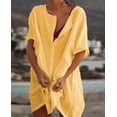 thumbnail image 4 of Women's Beach Bikini Cover Up Shirt Summer Swimsuit Beach Cover Up Shirt S-4XL Sun Protection, 4 of 7