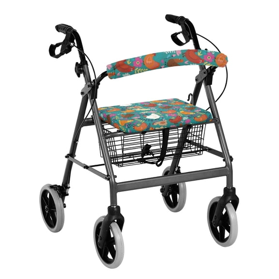 HELLHERO Chicken Walker Seat Cushion Cover Non-Slip Cover Easy Fit Stretchable Material Walker Seat Covers Removable for The Elderly, Happy Easter