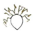 thumbnail image 3 of Accesorios para el cabello de la serpiente de diadema de Medusa para mujeres, accesorios de disfraces, casco de cabello, disfraz de Halloween para rave Carnival Party oro terroso, 3 of 8