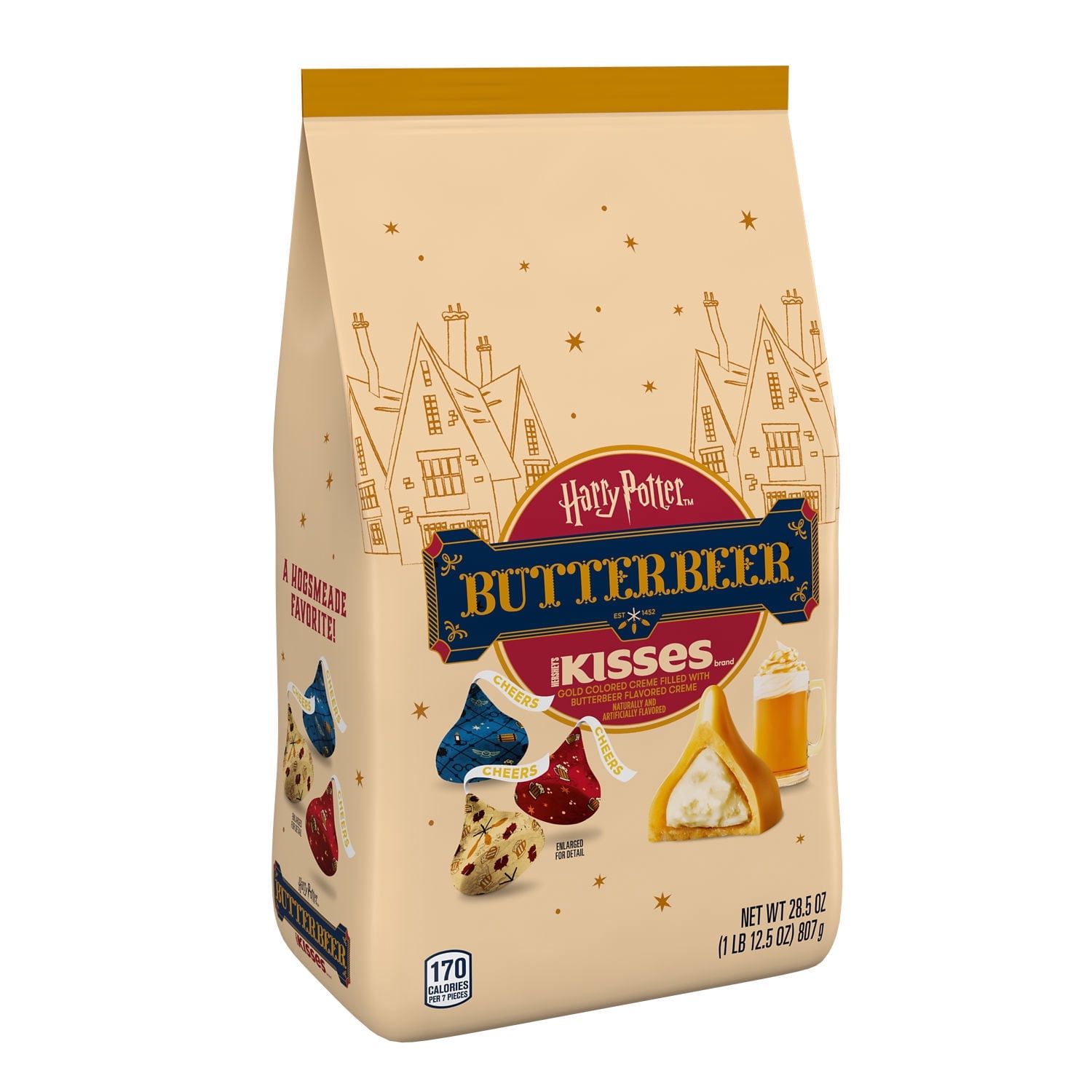 HERSHEY'S KISSES Butterbeer Flavored, Easter Candy Bag, 28.5 oz