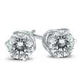 thumbnail image 2 of 1/2 Carat TW 6 Prong Round Diamond Solitaire Stud Earrings In 14k White Gold (K-L Color, I2-I3 Clarity), 2 of 4