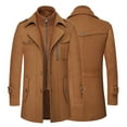 Flash Sale!Syhpoeug Trench Coat Men's Autumn and Winter Coat Double