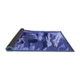 thumbnail image 2 of Ahgly Company Indoor Square Abstract Blue Modern Area Rugs, 4' Square, 2 of 4