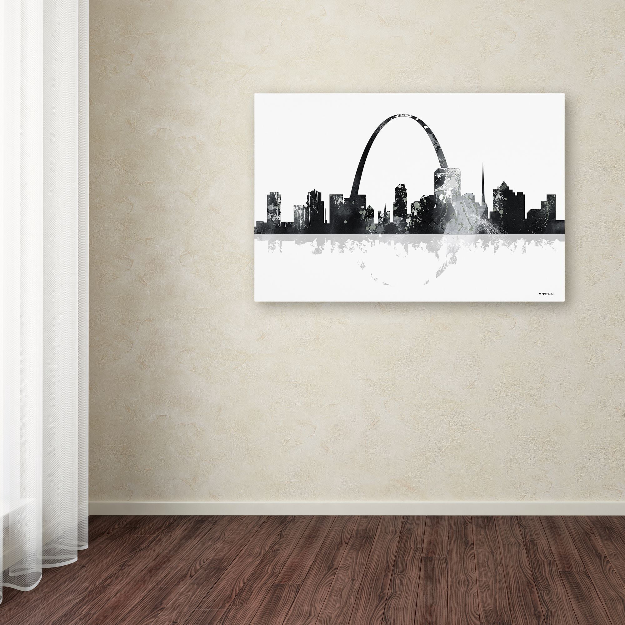 Trademark Fine Art "St Louis Missouri Skyline" Canvas Art by Marlene Watson