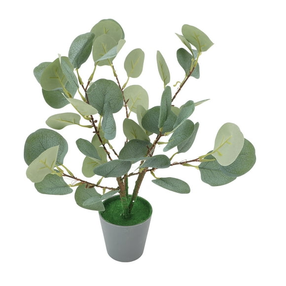 Lighted Tabletop Eucalyptus Tree, 45cm Tall Bonsai Tree Lamp Liifelike Versatile Compact USB Powered for Home Indoor Decoration