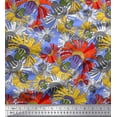 thumbnail image 1 of Soimoi Polyester Crepe Fabric Flower Artistic Print Sewing Fabric Yard 42 Inch Wide, 1 of 3