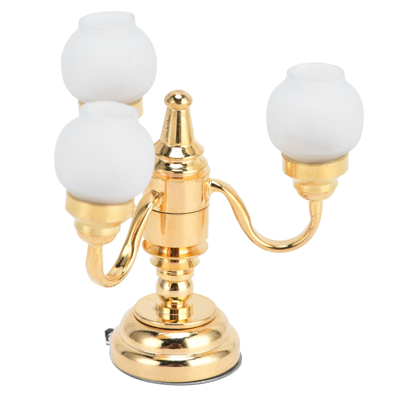 Miniature Dollhouse Gold Desk Lamp Dollhouse Light Dollhouse Lamp LED Light with onoff switch 1:12 scale dollhouse miniatures