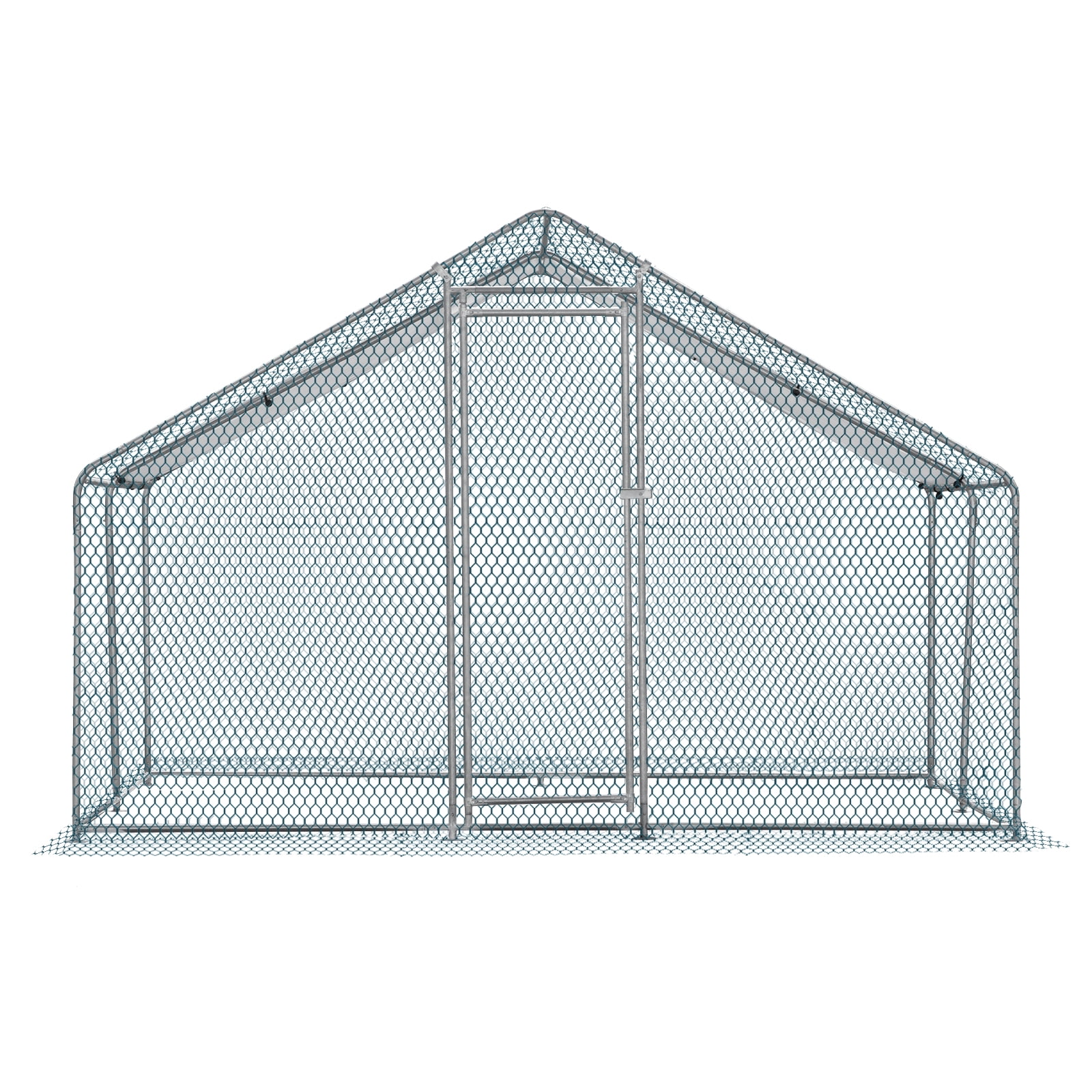 Zimtown 6.5 x 10 ft Chicken Coop Large Metal Chicken Cage House Hen House Rabbit Hutch Poultry Cagem