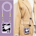 thumbnail image 2 of Skin Slim Cover for Samsung Galaxy Z Flip 5 5G Case Crossbody Back Screen Protector Lanyard Strap Flip5 PC Hard Phone Case (Purple,Z Flip 5), 2 of 8