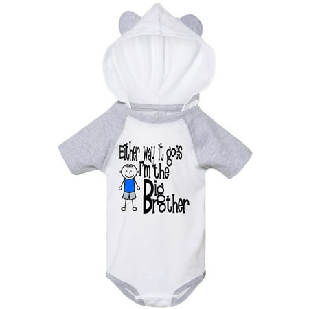 

Inktastic Either Way It Goes I m the Big Brother Gift Baby Boy Bodysuit