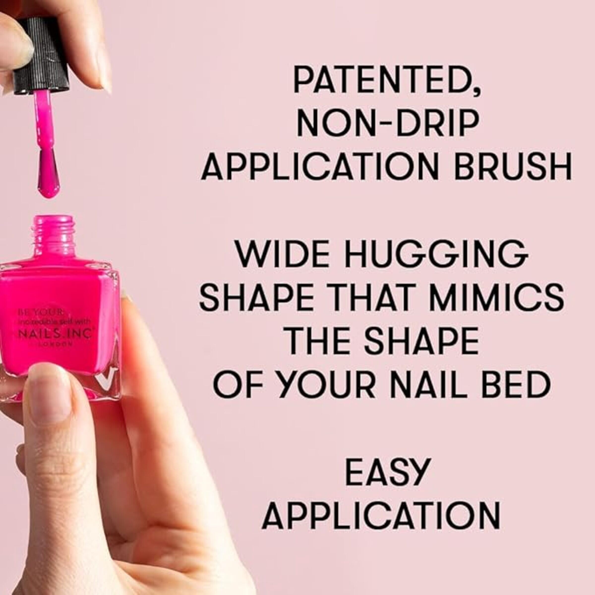 Nails.INC 45 Second Speedy Gloss Sienna Sheer Pink Nail Polish, 0.47 fl. oz.