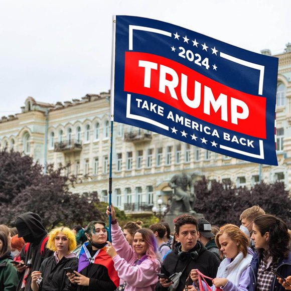 HomeNest Fun US Election Themed Flag: Patriotic Banner Celebrating Great Candidates 150x90CM Ideal & Motivation For Supporters