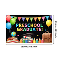 thumbnail image 1 of Preschool Graduation Backdrop Celebration Congratulatory Banner Educational Party Background School Event Decor Kids Ceremony Classroom Decorations, 1 of 4