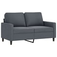 thumbnail image 2 of vidaXL 2 Piece Sofa Set with Cushions Dark Gray Velvet, 2 of 7