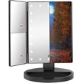 thumbnail image 1 of Miroir de Meuble-Lavabo Portable à LED Petit Paysage d'Hiver Pliage en Plastique Gros Plan Miroir de Maquillage avec Lumières Écran Tactile Grossissement pour Fille Adolescente Cadeau Femme, 1 of 5