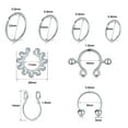 thumbnail image 3 of 11Pairs Fake Nipple Ring Stainless Steel Non-Piercing Nipple Rings Clip On Nipplerings Faux Body Piercing Jewelry for Women Men, 3 of 4
