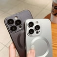 thumbnail image 4 of Metallic Matte Magnetic For Magsafe Case For iPhone 16 15 14 Plus 13 12 11 Pro XS Max XR Wireless Charge All Protection Cover tzw, 4 of 7