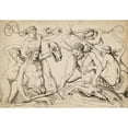 thumbnail image 2 of Urs Graf 24x18 Black Ornate Framed Double Matted Museum Art Print Titled: Clash of the Sea Gods (1510), 2 of 5