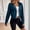 Navy, variant on BXJX Womens Cropped Hoodies, Casual Zip up Spring Fall Long Sleeve Ladies Jackets Navy Size S-2XL