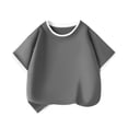 thumbnail image 2 of Bnwani Boys Shirts Comfortable Breathable Shirts for Girls Solid Color Tee Gray Sizes 3-14, 2 of 5