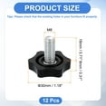thumbnail image 2 of 12Pack M8 Thread Furniture Feet Levelers, 25x18 Adjustable Leveling Screw, Black, 2 of 6