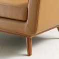 thumbnail image 5 of Armchair Accent Chair, Leather, Tan, Modern Contemporary Urban Design, Living Lounge Room Hotel Lobby Hospitality, 5 of 8