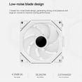 thumbnail image 1 of -1 Ventilador de RefrigeracióN para Carcasa PC ARGB Efecto Luz de Espejo 800-2000 RPM PWM RefrigeracióN por Agua Ventilador Enfriador de 120 mm Negro Hacia Adelante, 1 of 5
