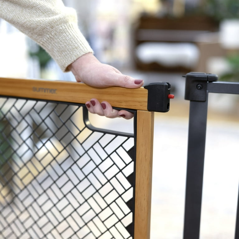 Ingenuity Thruway 60XW Series Pet and Baby Gate, Honey Oak