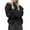 B Black, variant on Women's Fleece Coats Casual Long Sleeve Stand Collar Snap Jacket Solid Pocket Outerwear Fall Winter Trendy Clothes Black XXL