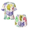 thumbnail image 4 of Picia Cute Chameleons Pajamas Sets for Women Soft Short-Sleeved Pjs with Lounge Shorts Two Piece Sleepwear-Small, 4 of 9