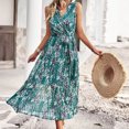 thumbnail image 2 of Vestido ajustado con cuello en V sin mangas de primavera y verano informal con estampado elegante para mujer OAVQHLG3B Store lin121212, 2 of 5