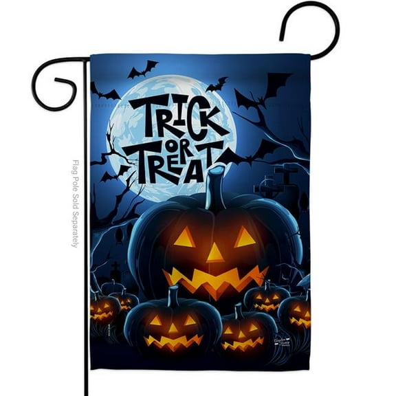 Angeleno Heritage G135250-BO 13 x 18.5 in. Creepy Pumpkins Garden Flag with Fall Halloween Double-Sided Decorative Vertical Flags House Decoration Banner Yard Gift