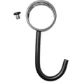 thumbnail image 2 of Premium 5PCS Black 1 Inch Stainless Steel Adjustable J Hooks Pipe Bar Hook Bathroom Wardrobe Pipe Racks Metal Clothes Hook Kitchen Hook with Screws ensuring long - lasting use, 2 of 4