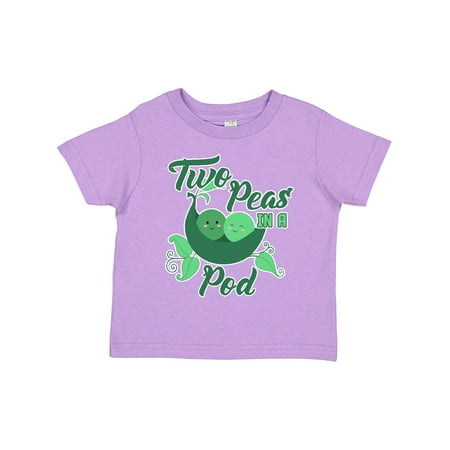 

Inktastic Two Peas in a Pod with Faces Gift Toddler Boy or Toddler Girl T-Shirt