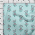 thumbnail image 2 of oneOone Organic Cotton Voile Fabric Leaves & Floral Block Printed Fabric 1 Yard 42 Inch Wide, 2 of 4