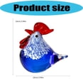 thumbnail image 5 of NANMELX Glass Sculpture Handmade Colored Glaze Rooster Decors Home Office Display, 5 of 17