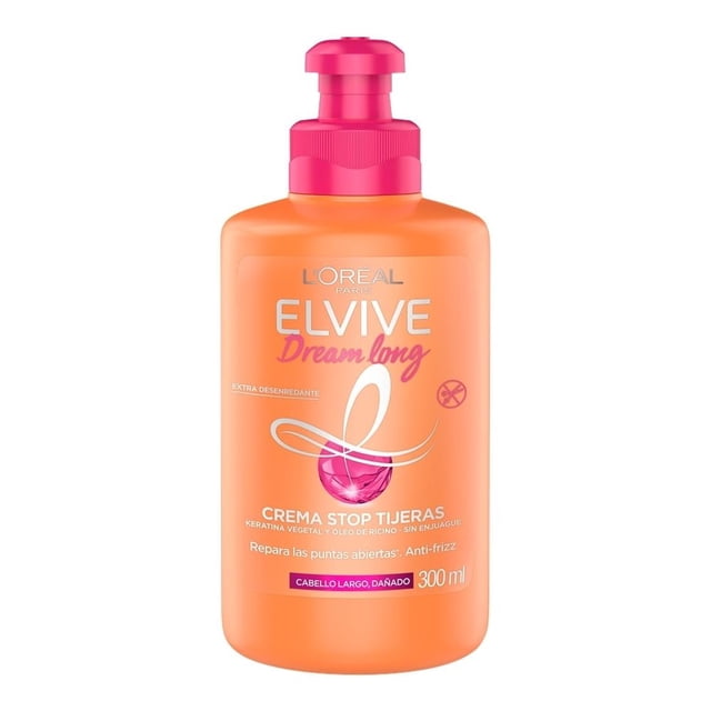 Crema para peinar L'Oréal Elvive dream long stop tijeras cabello largo dañado 300 ml