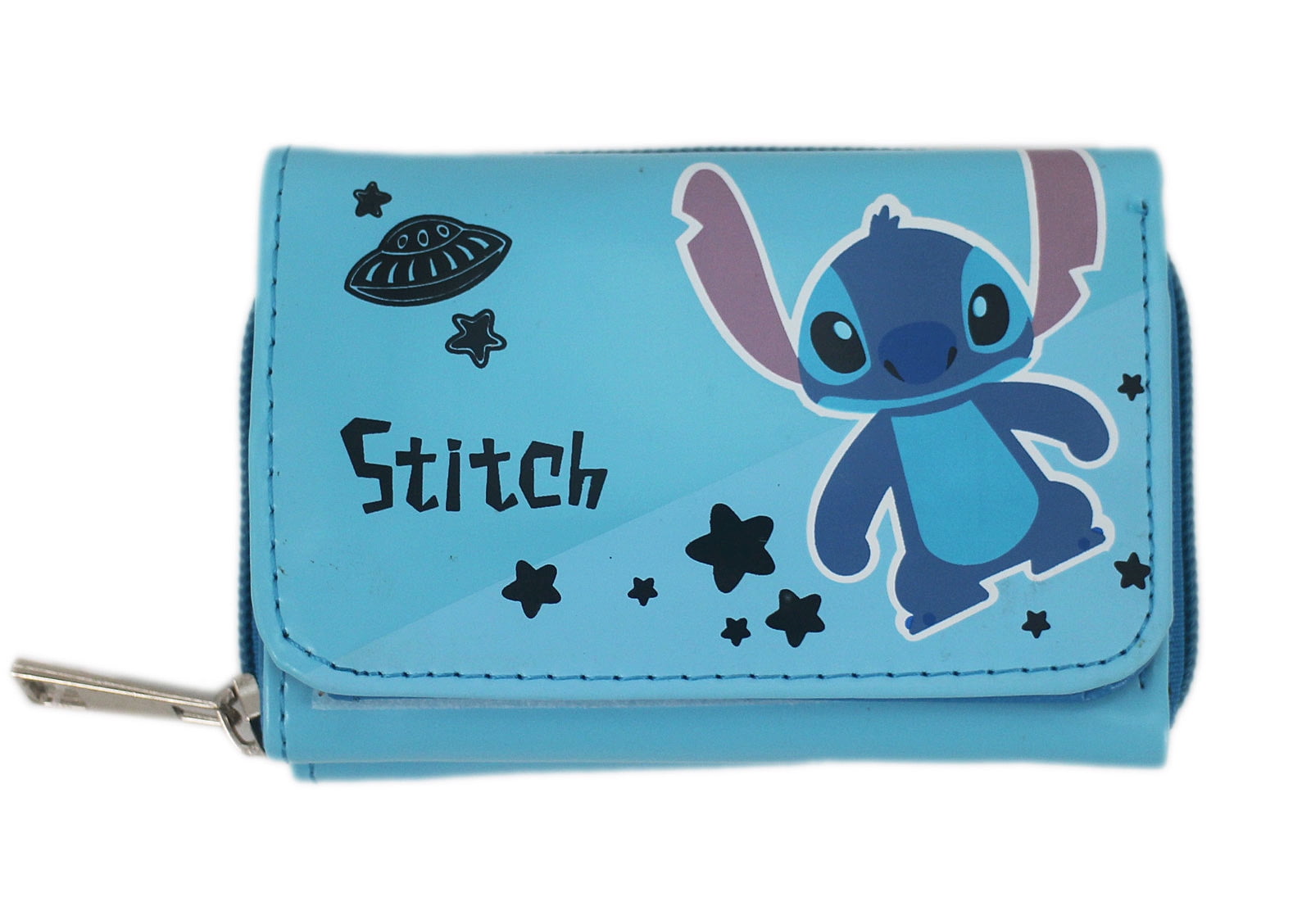 Disney Disney's Stitch Blue Colored Zipper and Folded Hybrid Wallet