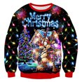 thumbnail image 2 of Mens Christmas Sweatshirt Long Sleeve Loose Casual Funny Print Xmas Festive Crewneck Pullover Sweatshirts, 2 of 5