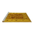 thumbnail image 2 of Ahgly Company Machine Washable Indoor Square Oriental Yellow Traditional Area Rugs, 5' Square, 2 of 4